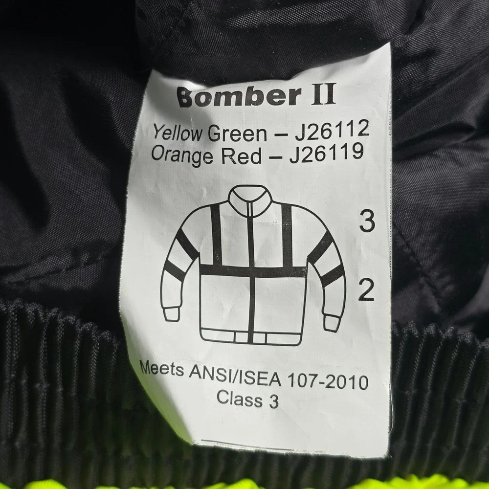 Tingley Job Sight High Visibility Bomber II Jacket Mens‎ L Yellow Black J26112